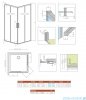 Radaway Idea Kdd Brushed GunMetal kabina 90x100cm szczotkowany grafit 387060-92-01L/387062-92-01R